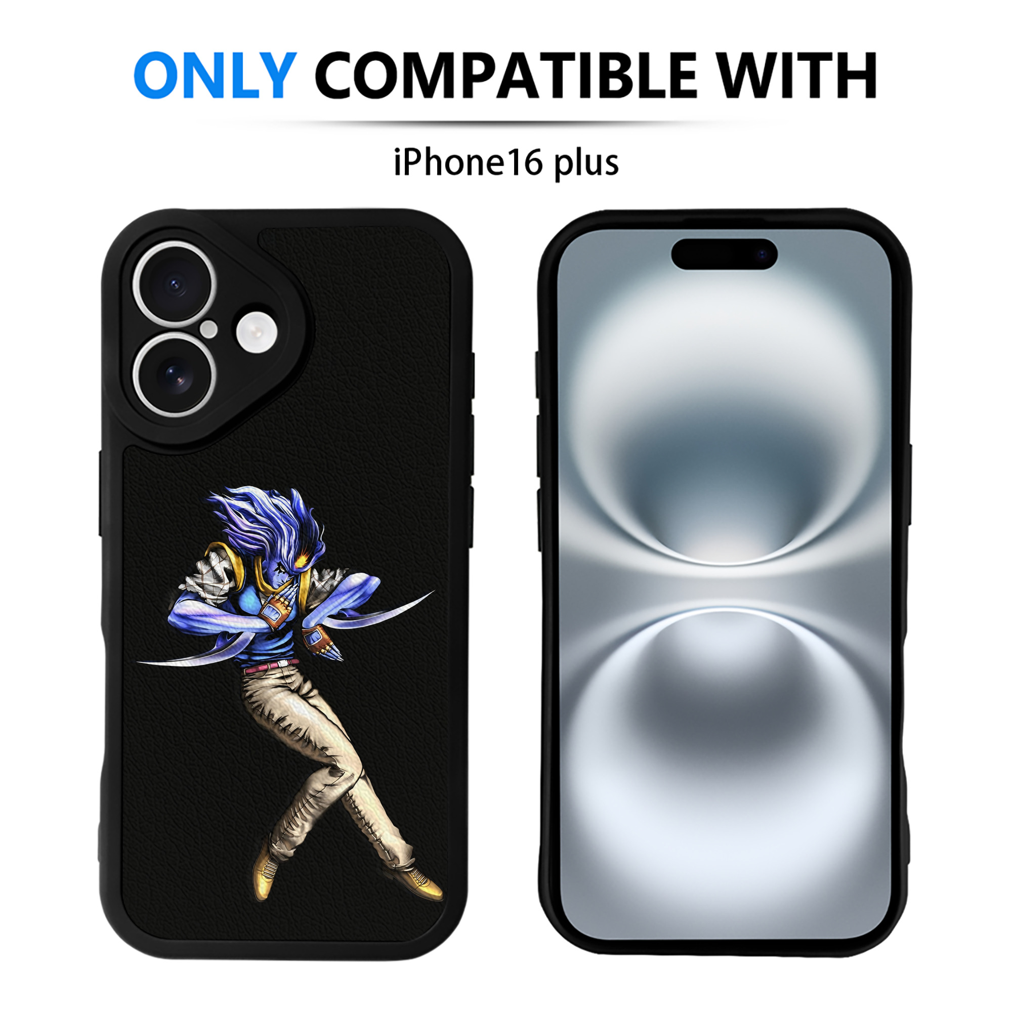 （画像用） ジョジョの奇妙な冒険 JoJo's Bizarre Adventure 【iPhone 16シリーズ対応】シリコンスマホケース（レザー調） 材質：シリコン
